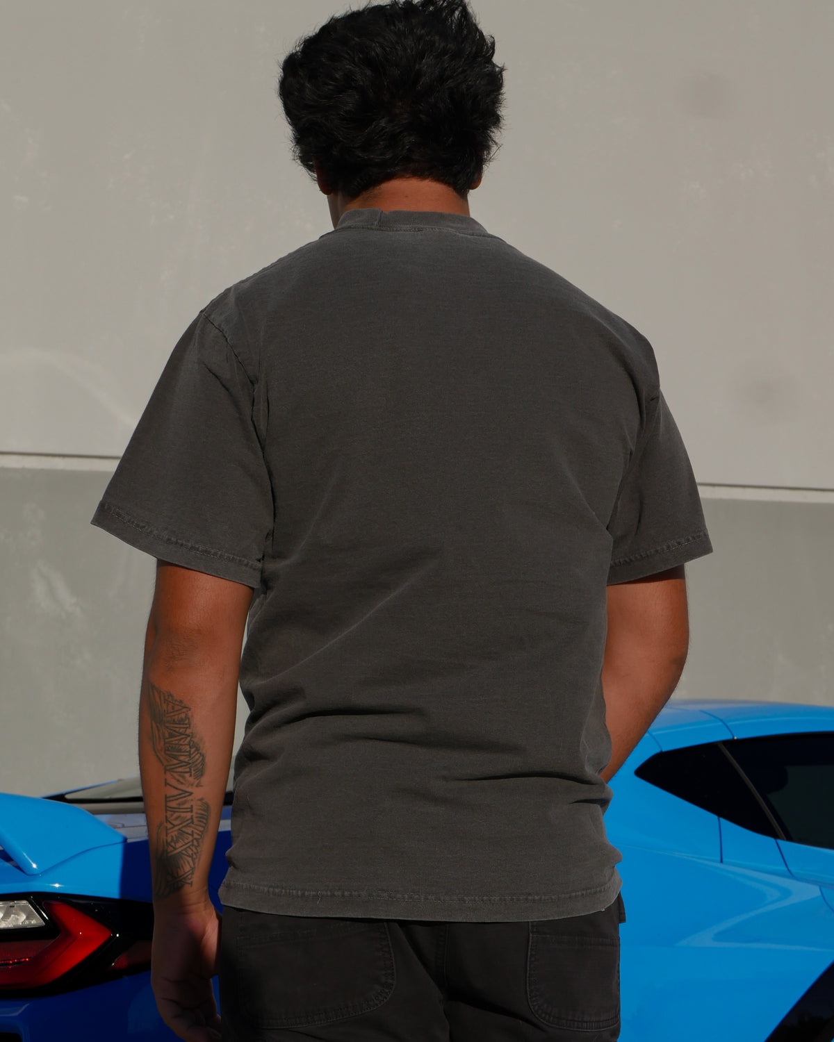Spine washed tee