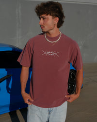 Spine washed tee
